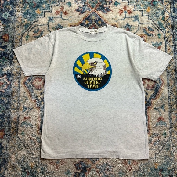 Vintage Sunbird Jubilee Eagle Girl Guides T-shirt Size XL - Picture 1 of 7